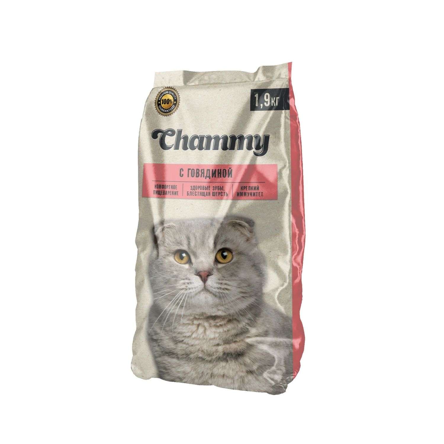 Корм для кошек Chammy 1.9кг с курицей сухой - фото 1