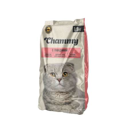 Корм для кошек Chammy 1.9кг с курицей сухой