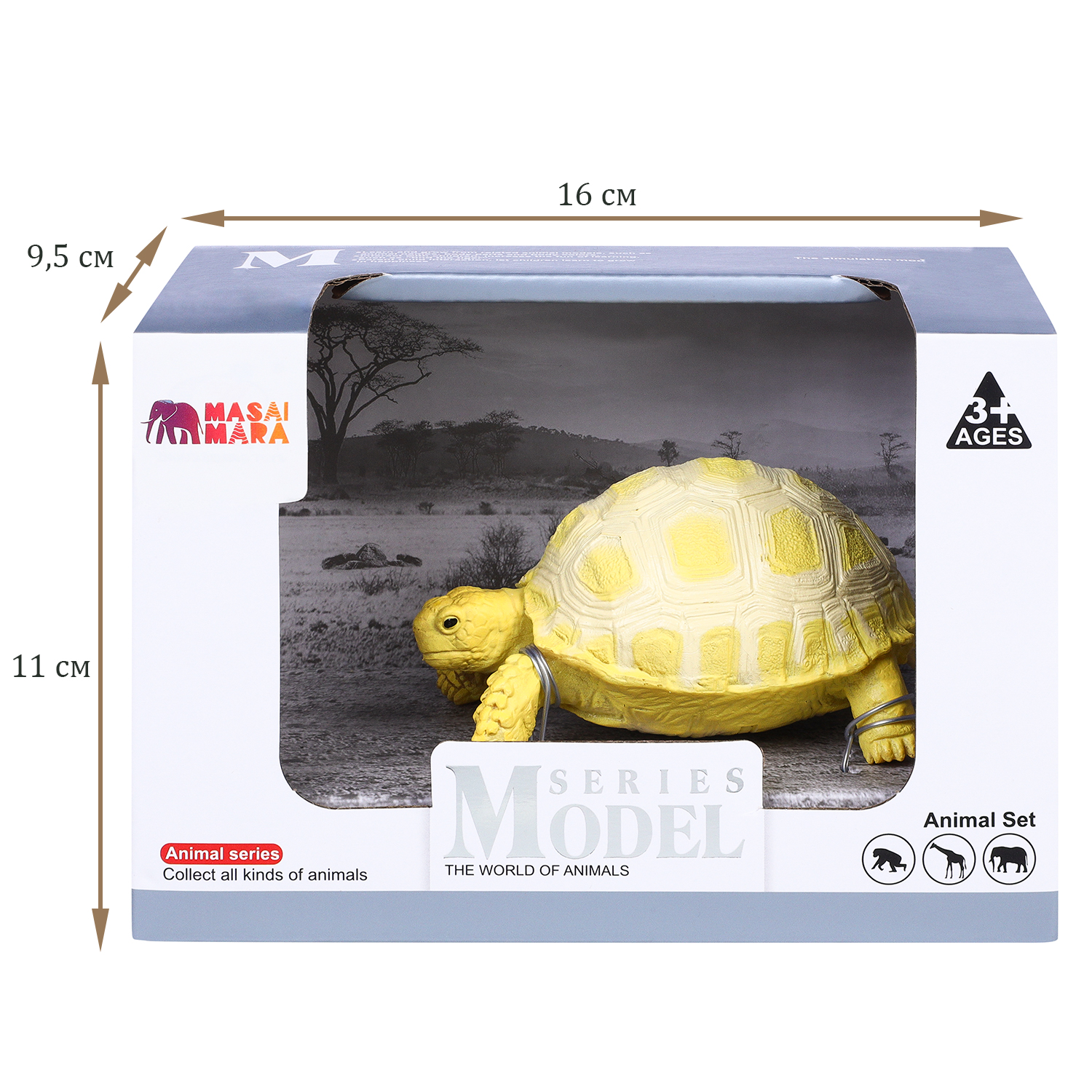 Игрушка фигурка Masai Mara Египетская черепаха Мир диких животных MM218-374 - фото 3