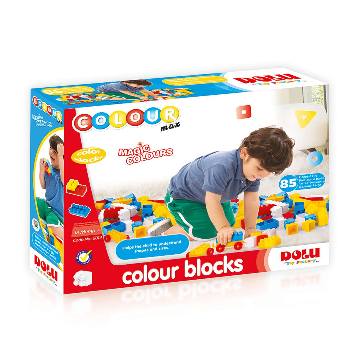 Конструктор DOLU Color Blocks 85 деталей - фото 1