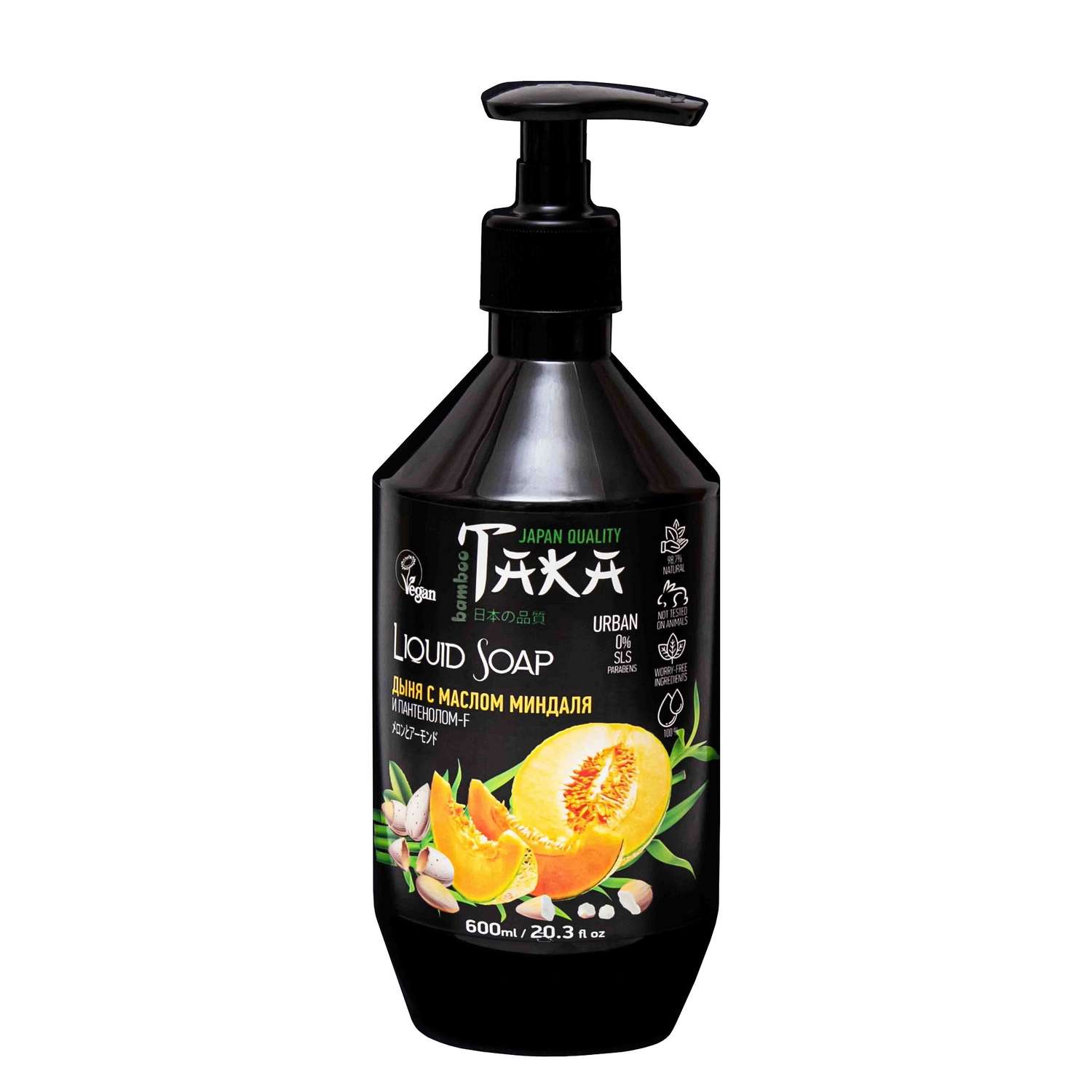 Мыло жидкое TAKA Health для рук дыня с маслом миндаля пантенолом и F 600 мл - фото 1