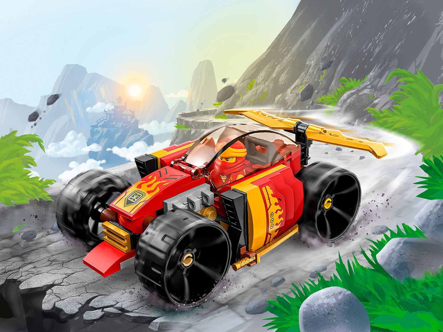 Конструктор детский LEGO Ninjago Гоночный автомобиль ЭВО Кая 71780 - фото 5