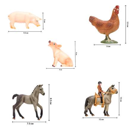 Набор фигурок Masai Mara Ферма 24 шт. домашних животных