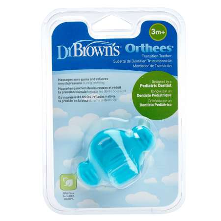 Прорезыватель Dr Brown's Orthees Голубой TE333