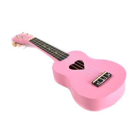 Детская гитара сердце Belucci Укулеле сопрано B21-11 Heart Light Pink