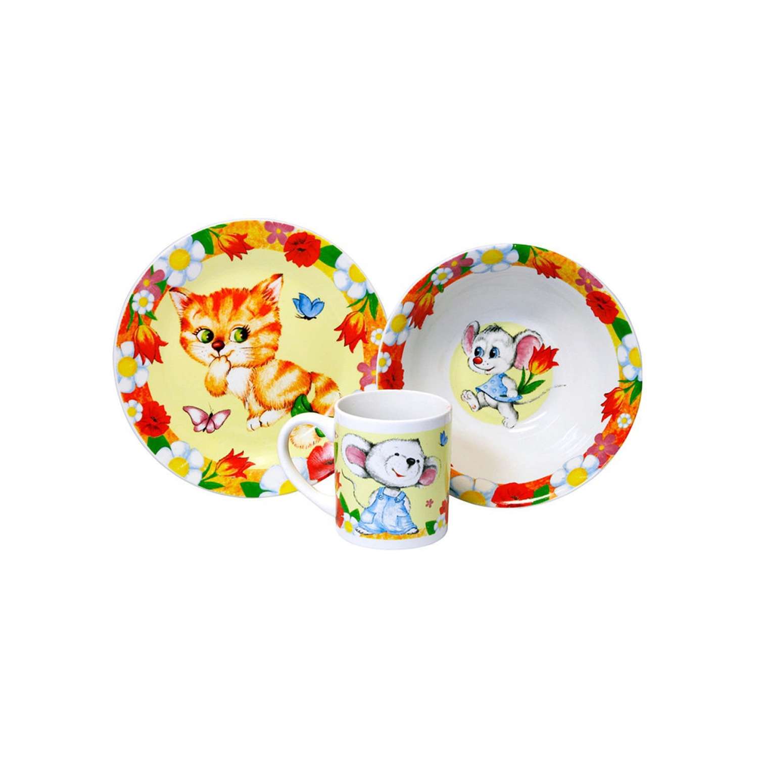 Набор детской посуды МФК из керамики - фото 1