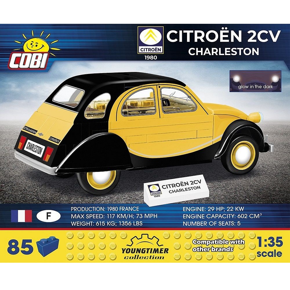 Конструктор COBI Автомобиль Citroen 2CV Charleston 1980 85 деталей - фото 8