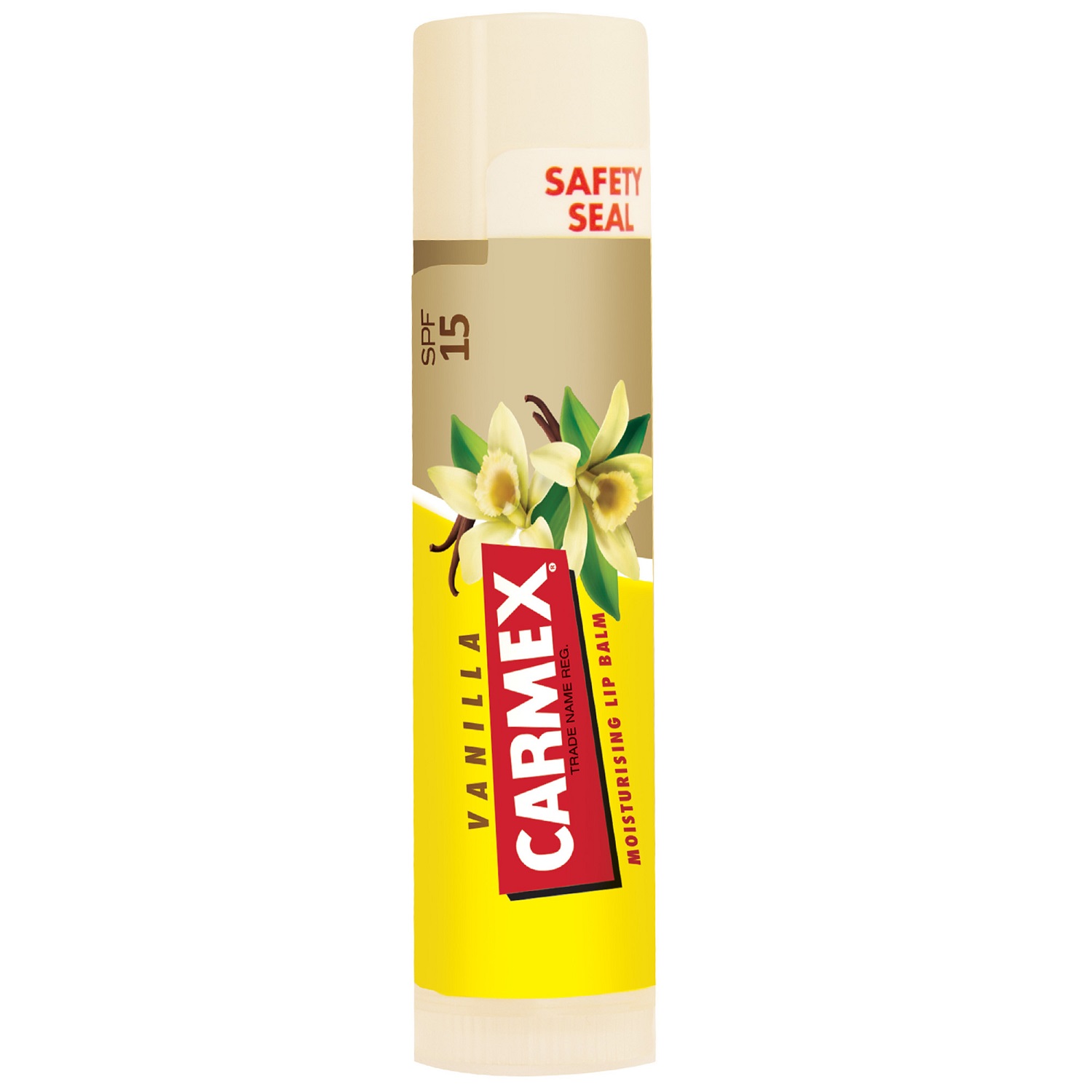 Бальзам для губ CARMEX С запахом ванили с защитным фактором SPF 15 в стике - фото 1