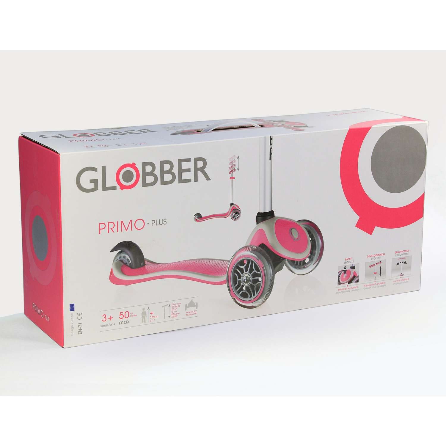 Самокат Globber Primo Plus Розовый - фото 2