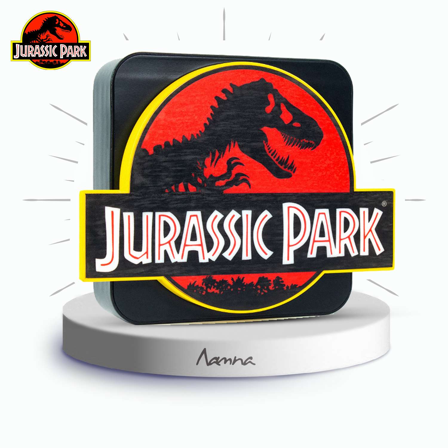 Настольный светильник-ночник Jurassic Park светодиодный 3D Парк Юрского периода - фото 1