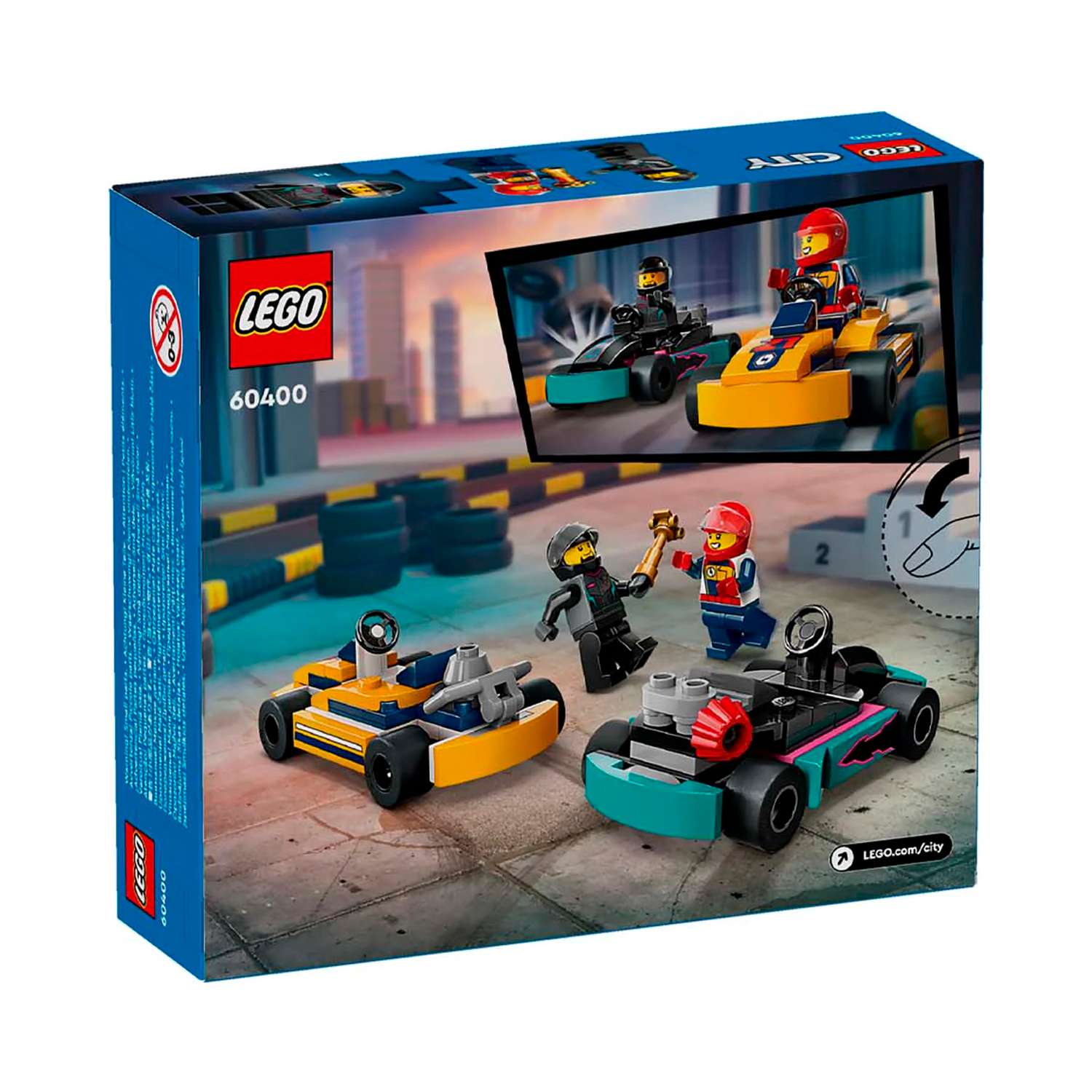Конструктор детский LEGO City Картинги и автогонщики 60400 - фото 2