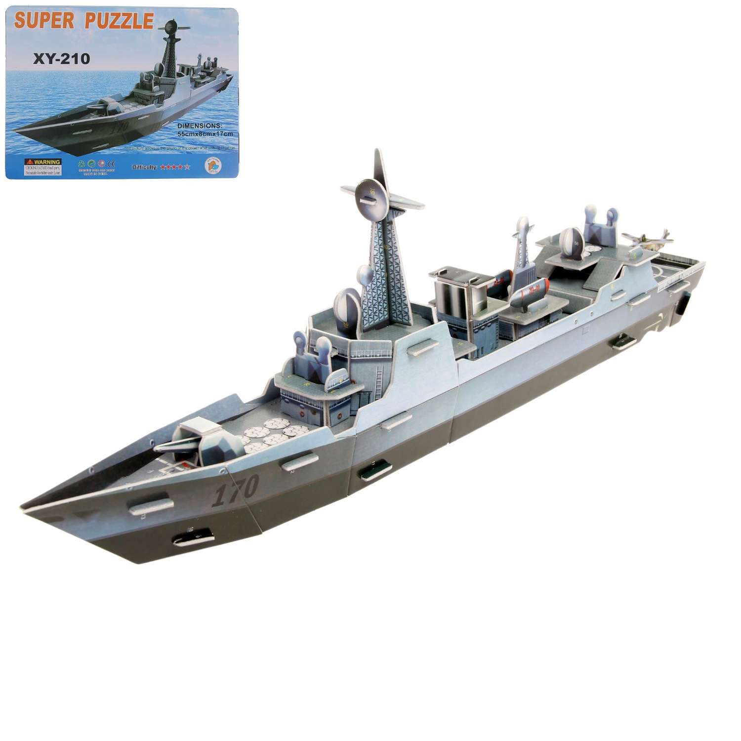 Конструктор 3D Sima-Land Военный корабль - фото 1