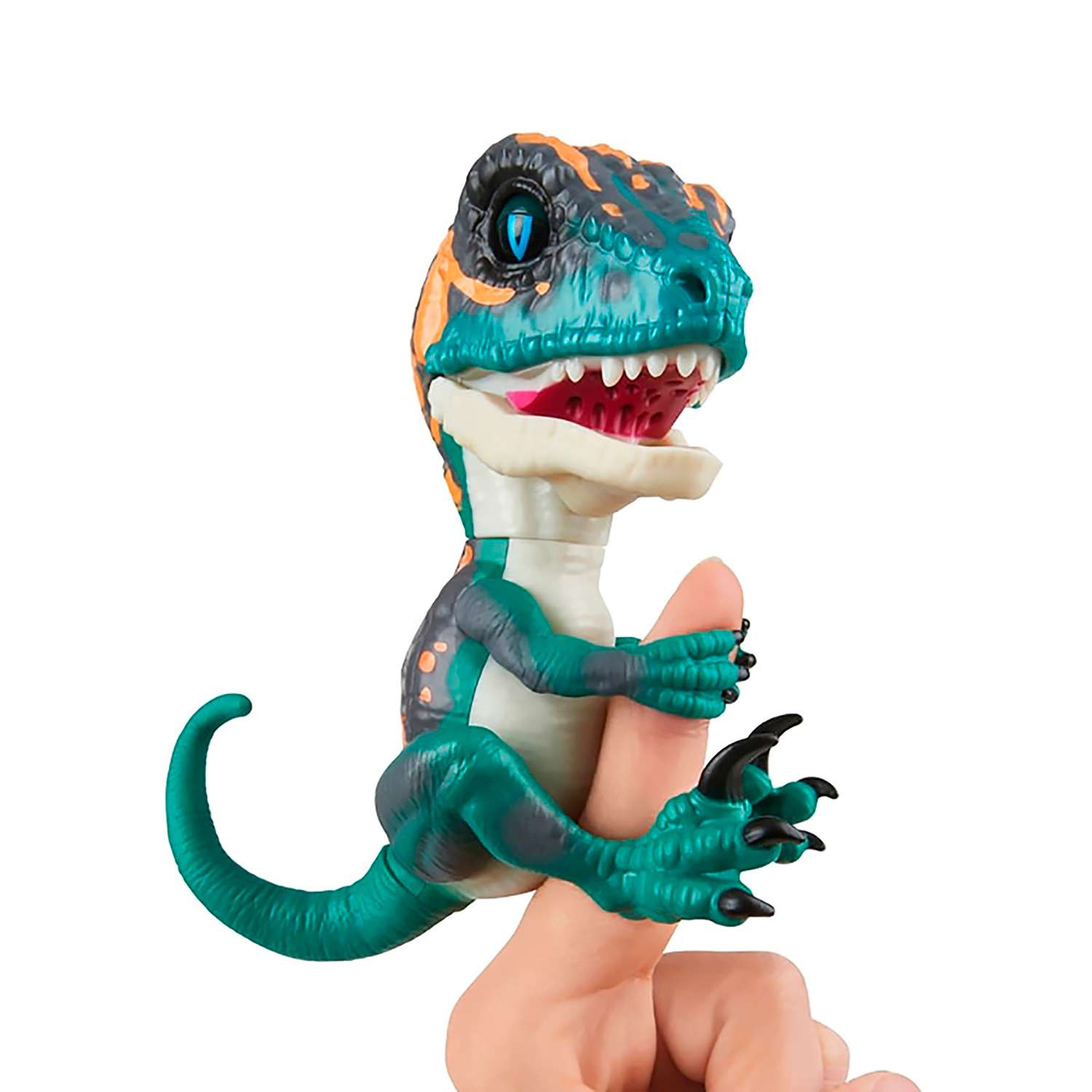 Интерактивная игрушка Fingerlings динозавр Фури темно-зеленый с бежевым 12 см - фото 1