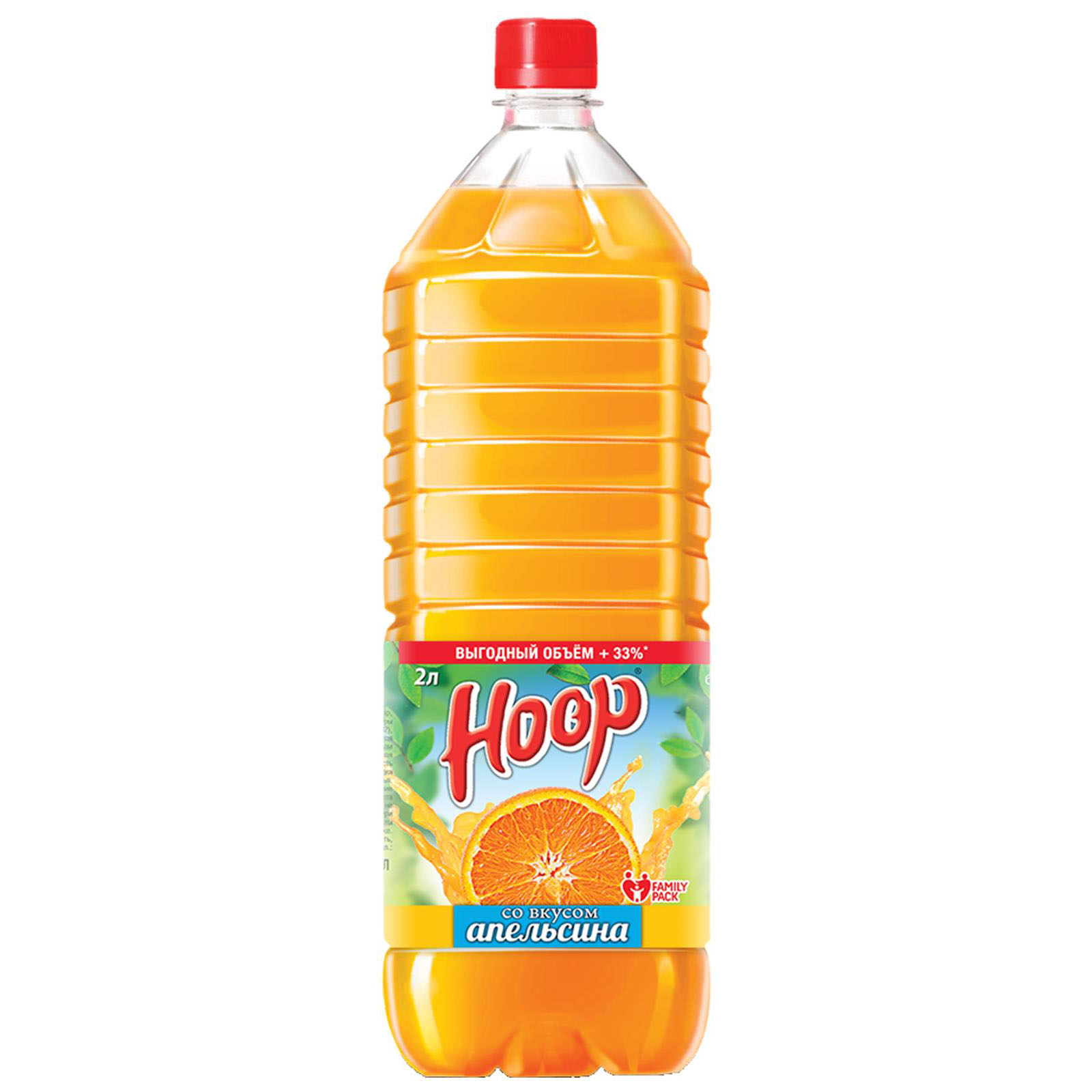 Негазированный напиток HOOP апельсиновый вкус 2л х 6 шт. - фото 1