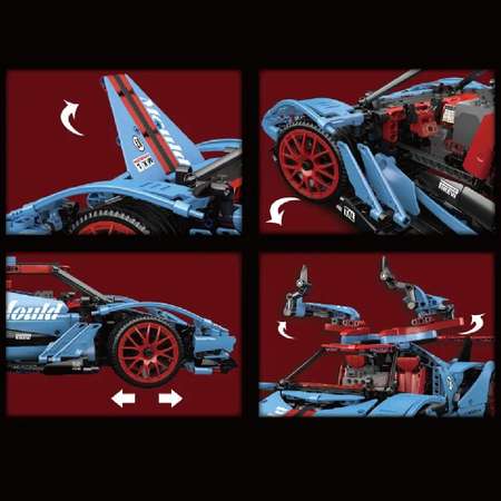 Конструктор Mould King 13156 синий Технический MOC Apollo IE Super Racing Car 1669 деталей