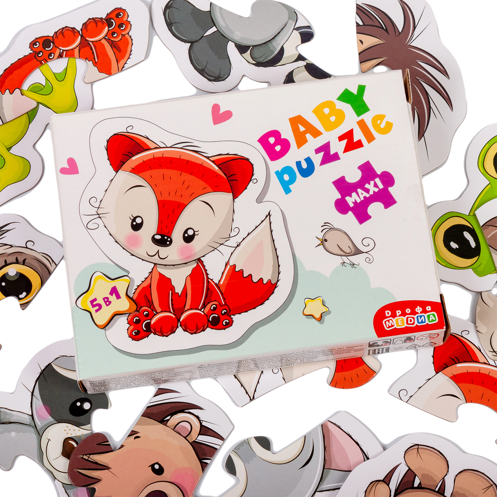 набор пазлов Дрофа-Медиа Baby Puzzle Лесные животные 4290 - фото 4