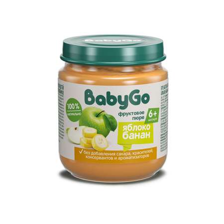 Пюре фруктовое Baby Go яблоко-банан 100г с 6месяцев