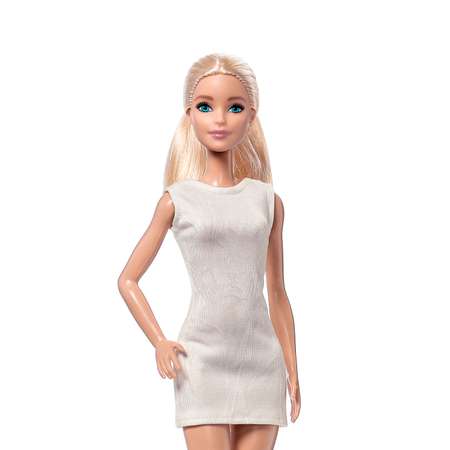 Плащ платье и пояс одежда для Barbie VIANA белый и светло-фиолетовый