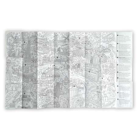 Карта-раскраска VoiceBook Париж
