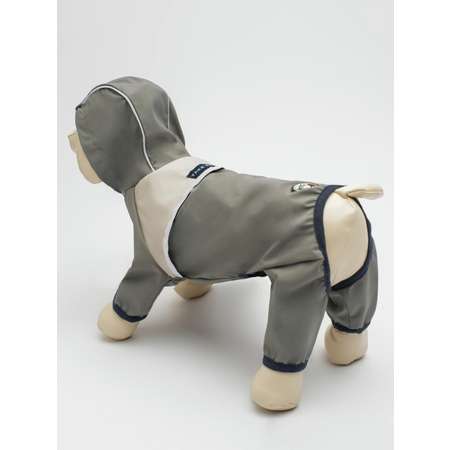 Дождевик для собак серый PIFPAF DOG