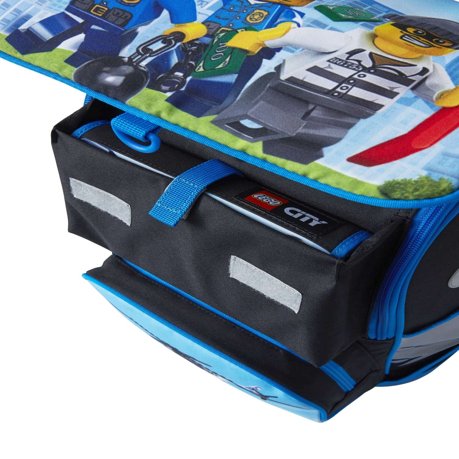 Рюкзак школьный LEGO с сумкой для обуви ланчбоксом и бутылкой City Police chopper - фото 4