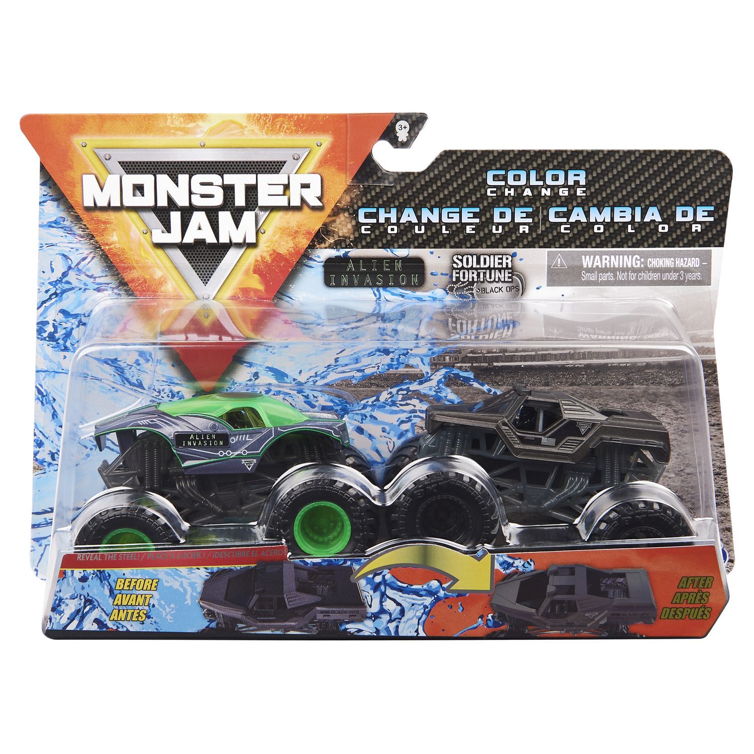 Машинка Monster Jam 1:64 2шт AlinInvasnVSoldrFortuneBlkOp6044943/20124306 6044943 - фото 2