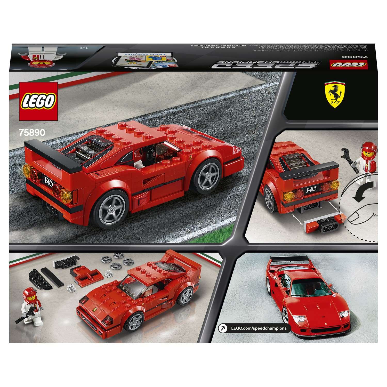 Конструктор LEGO Speed Champions Автомобиль Ferrari F40 Competizione 75890 - фото 3
