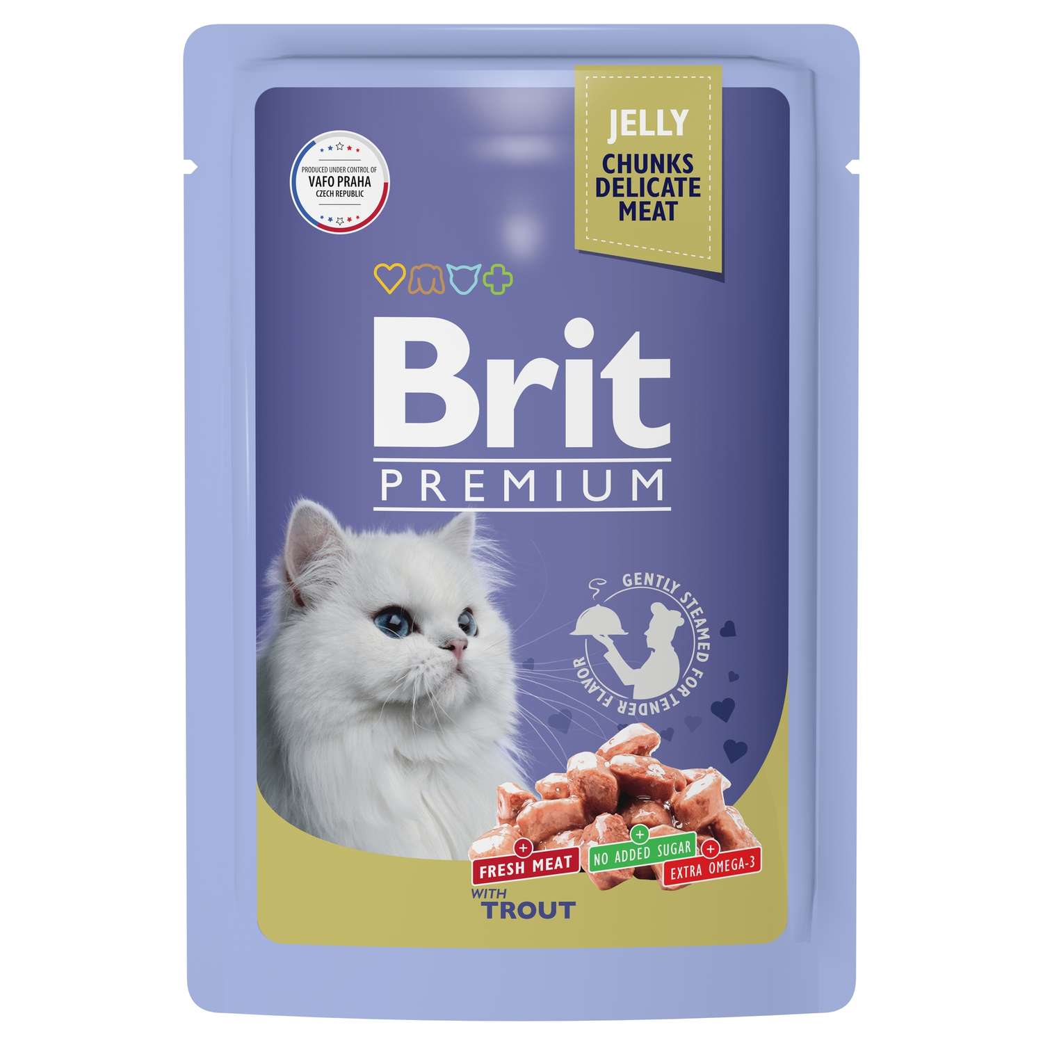 Корм для кошек Brit 85г Premium форель в желе - фото 1