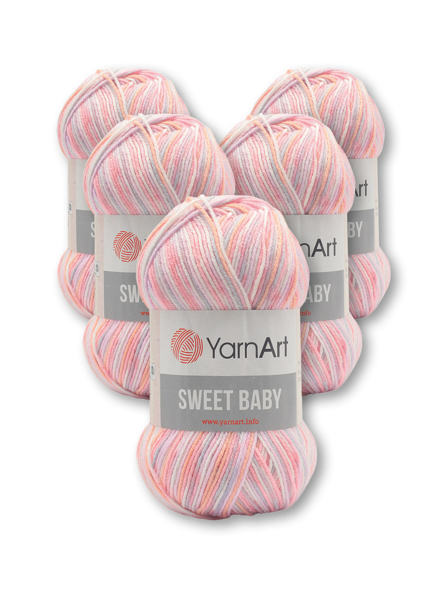 Пряжа для вязания YarnArt Sweet Baby 100 гр 300 м акрил тонкая детская 5 мотков цвет 910 - фото 1