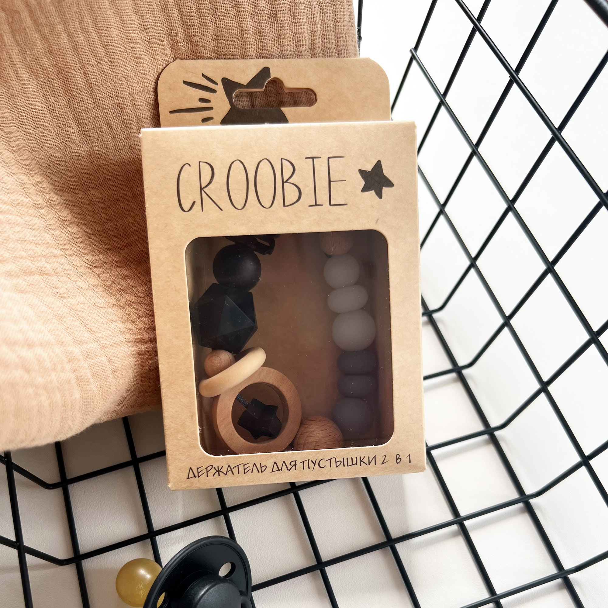 Держатель для пустышки Croobie Medium Чёрный Лёд - фото 5