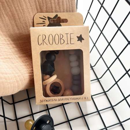 Держатель для пустышки Croobie Medium Чёрный Лёд