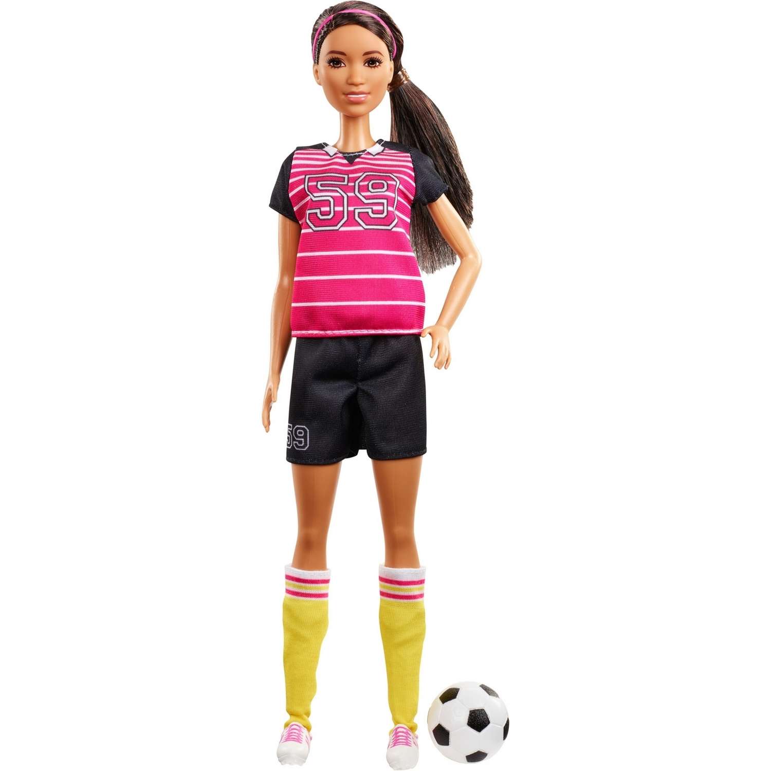 Кукла Barbie к 60летию Кем быть Футболистка GFX26 GFX23 - фото 1
