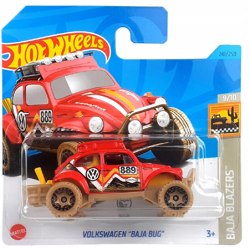 Машинка Hot Wheels Volkswagen Baja Bug серия mud studs 01865 - фото 2