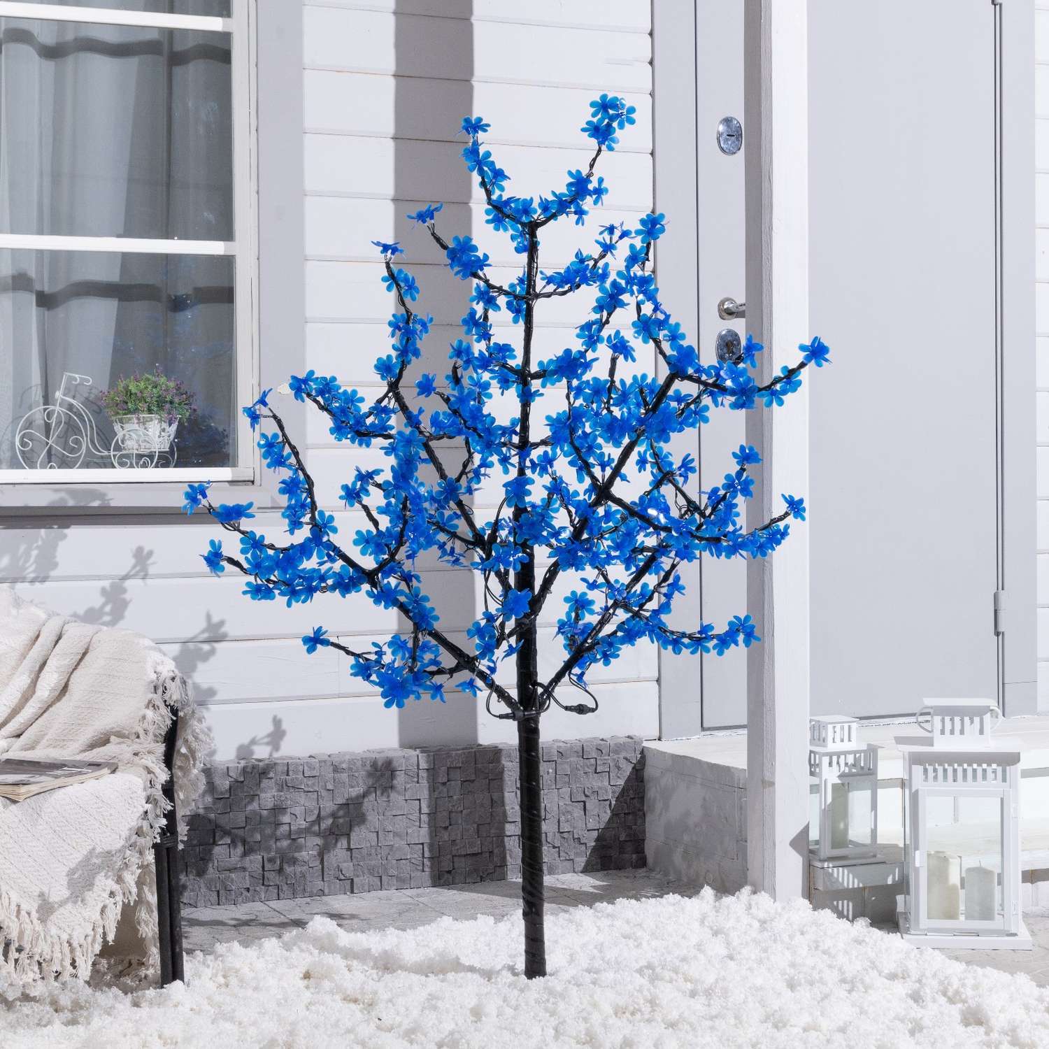 Светодиодное Luazon дерево «Баугиния» 1.5 м 480 LED постоянное свечение 220 В свечение синее - фото 2