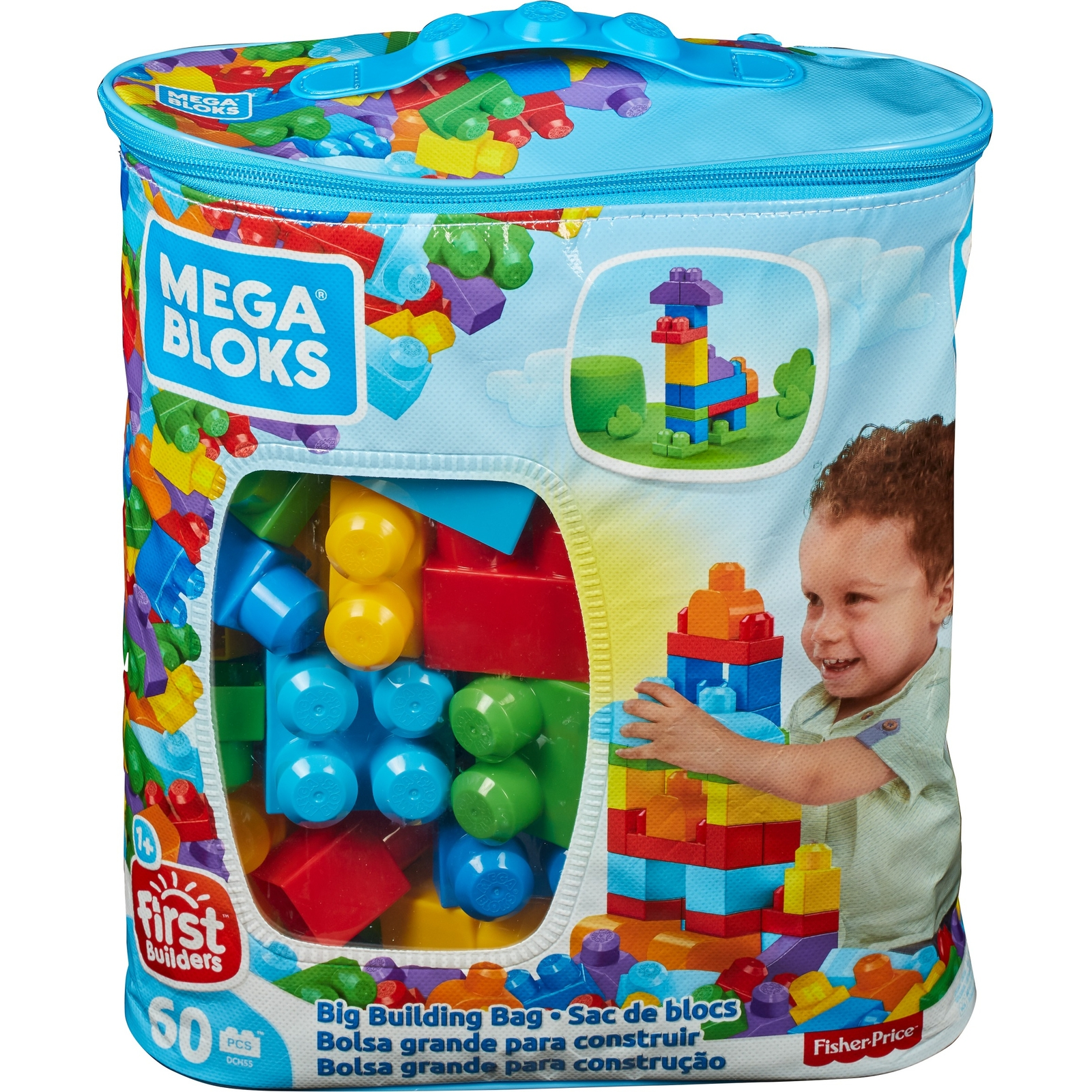 Конструктор Mega Bloks First Builders 60деталей Голубой DCH55 - фото 2