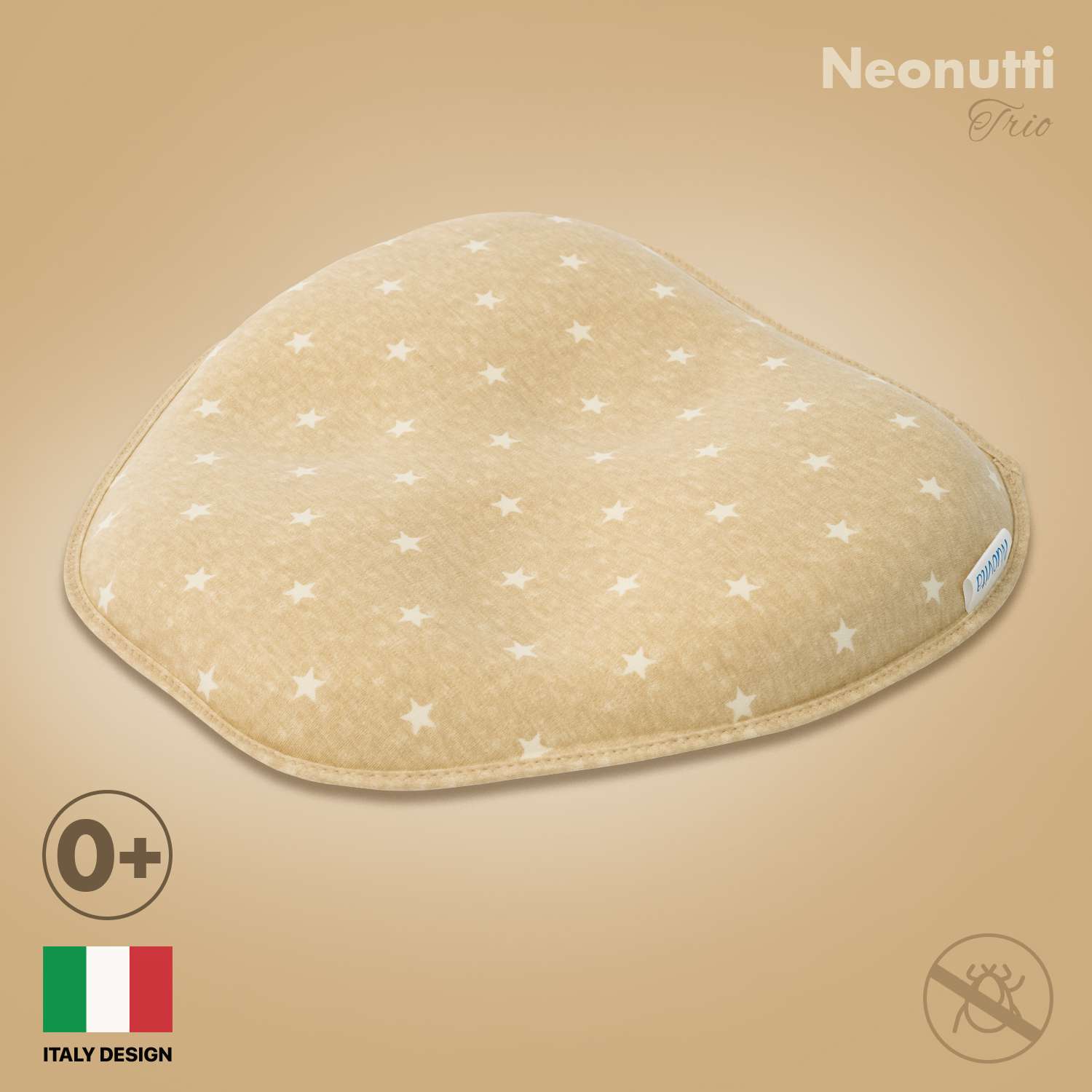 Подушка для новорожденного Nuovita Neonutti Trio Dipinto Песочная - фото 2