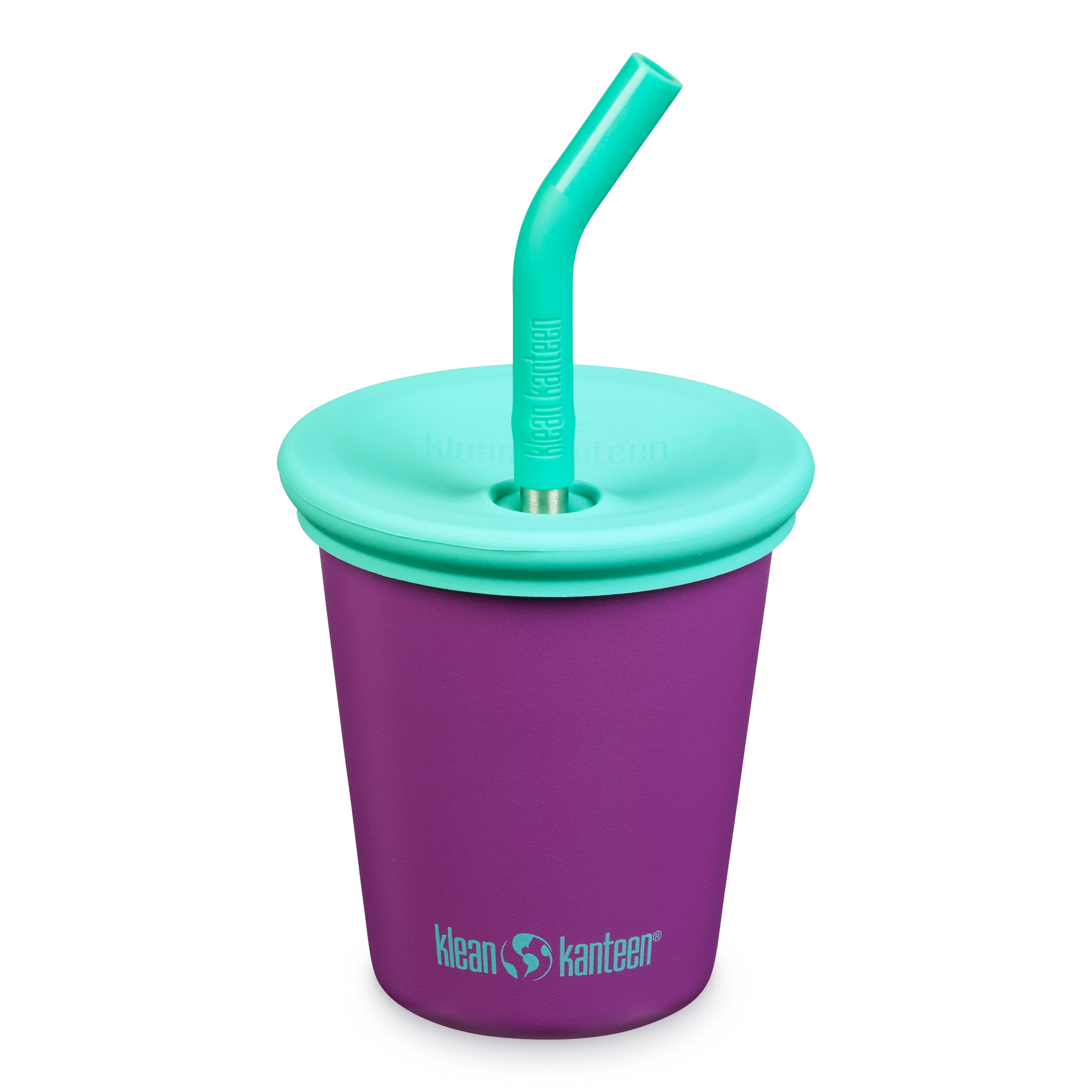 Стакан Klean Kanteen детский одностенный Kid Cup Straw Lid 10oz Sparkling Grape с трубочкой 296 мл - фото 1