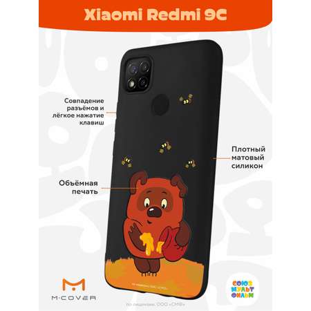 Силиконовый чехол Mcover для смартфона Xiaomi Redmi 9C Союзмультфильм Медвежонок и мед