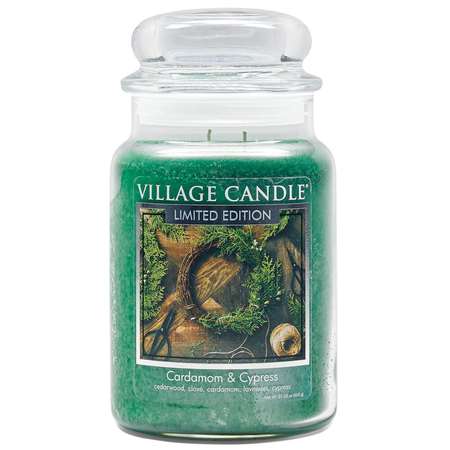 Свеча Village Candle ароматическая Кардамон и Кипарис 4260309