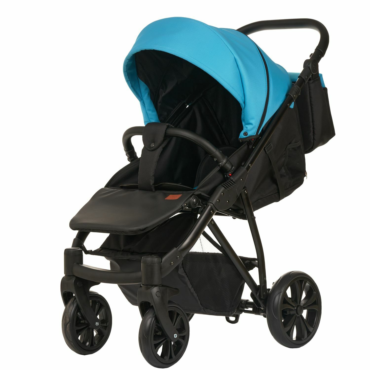 Коляска прогулочная Amarobaby Sprint Aqua Голубой-Черный - фото 2