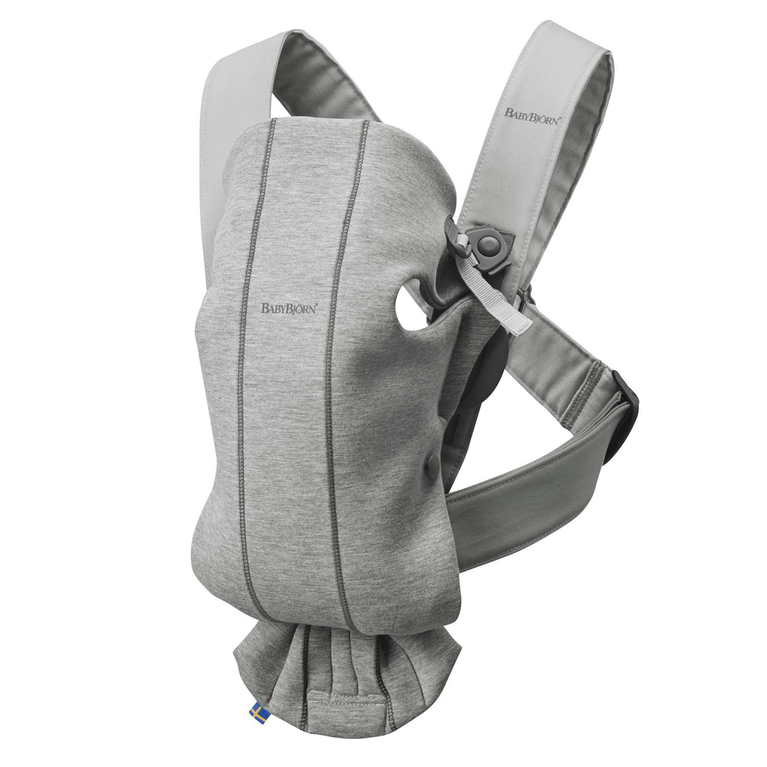 Рюкзак для переноски ребенка BabyBjorn Mini Cotton Jersey Светло-Серый - фото 1