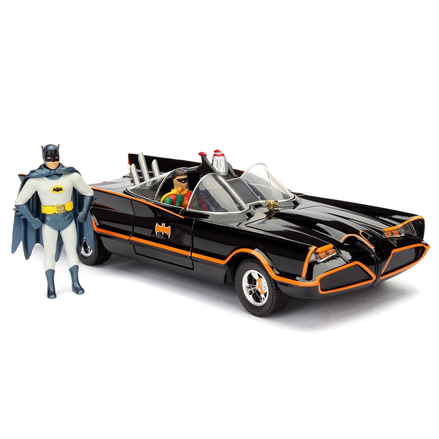 Машина Jada 1:24 Классический бэтмобиль 1966 +фигурки Бэтмена и Робина 98259 98259 - фото 9