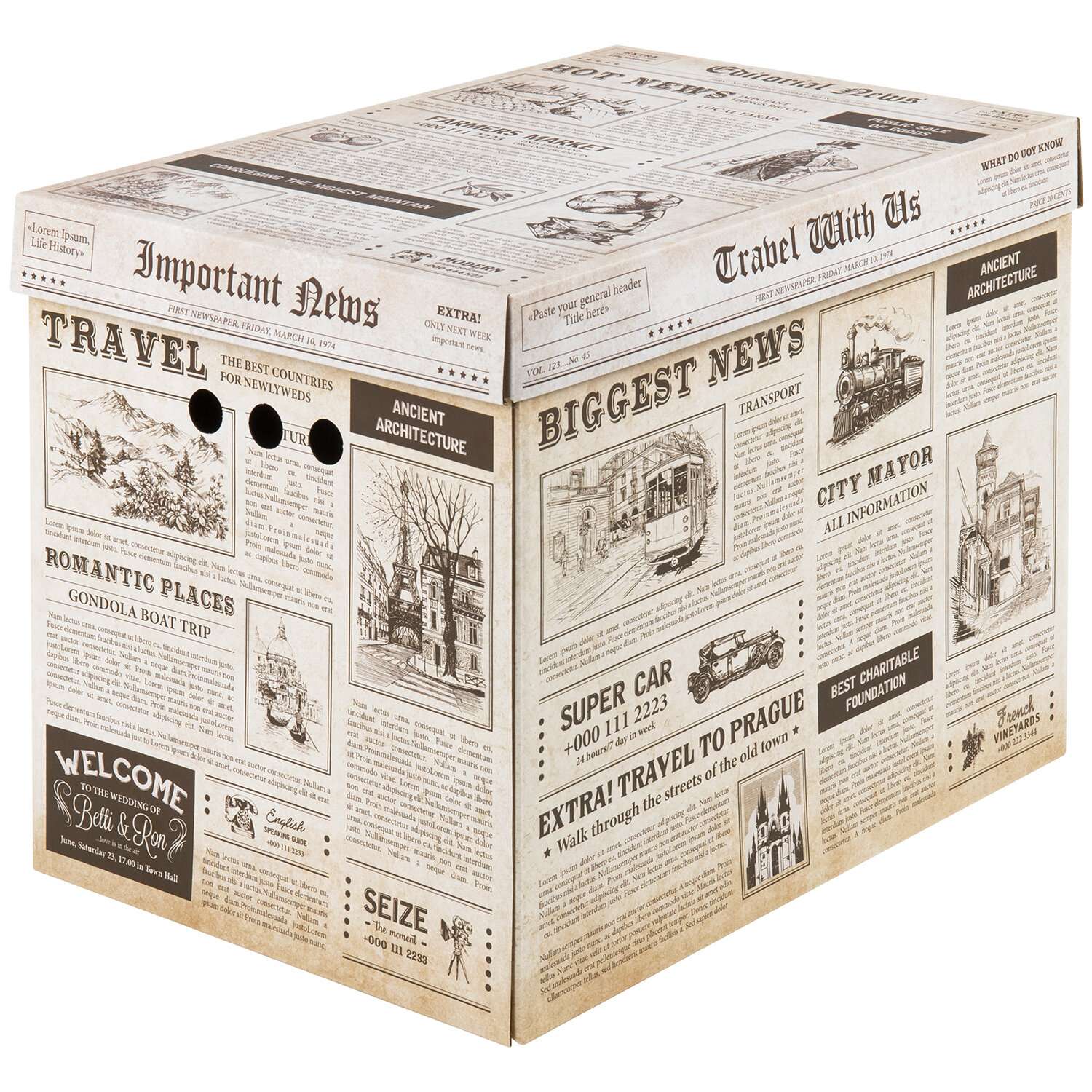 Коробки картонные Brauberg для хранения вещей с крышкой 3 штуки - фото 15