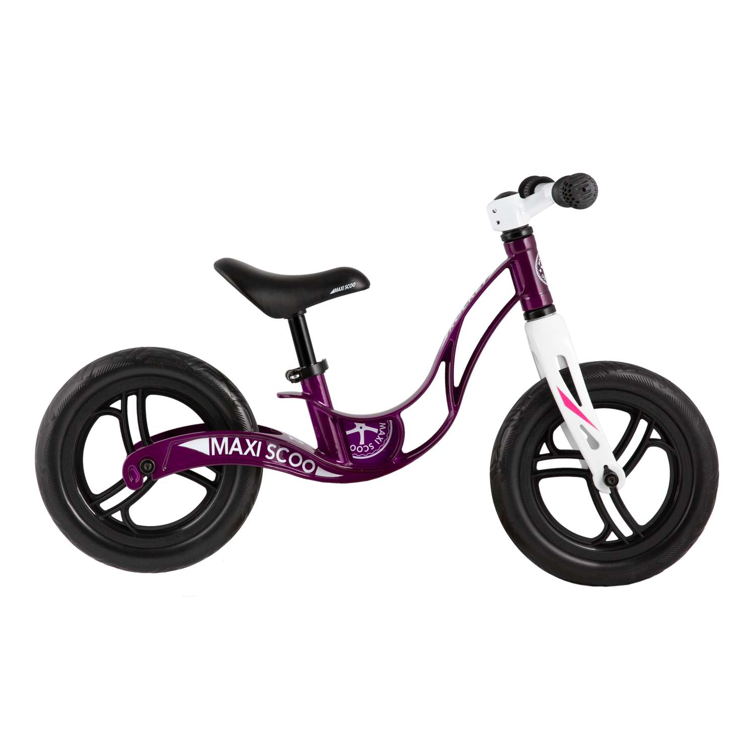 Детский беговел Maxiscoo Рокит стандарт плюс колеса ЭВА 12 фиолетовый - фото 1