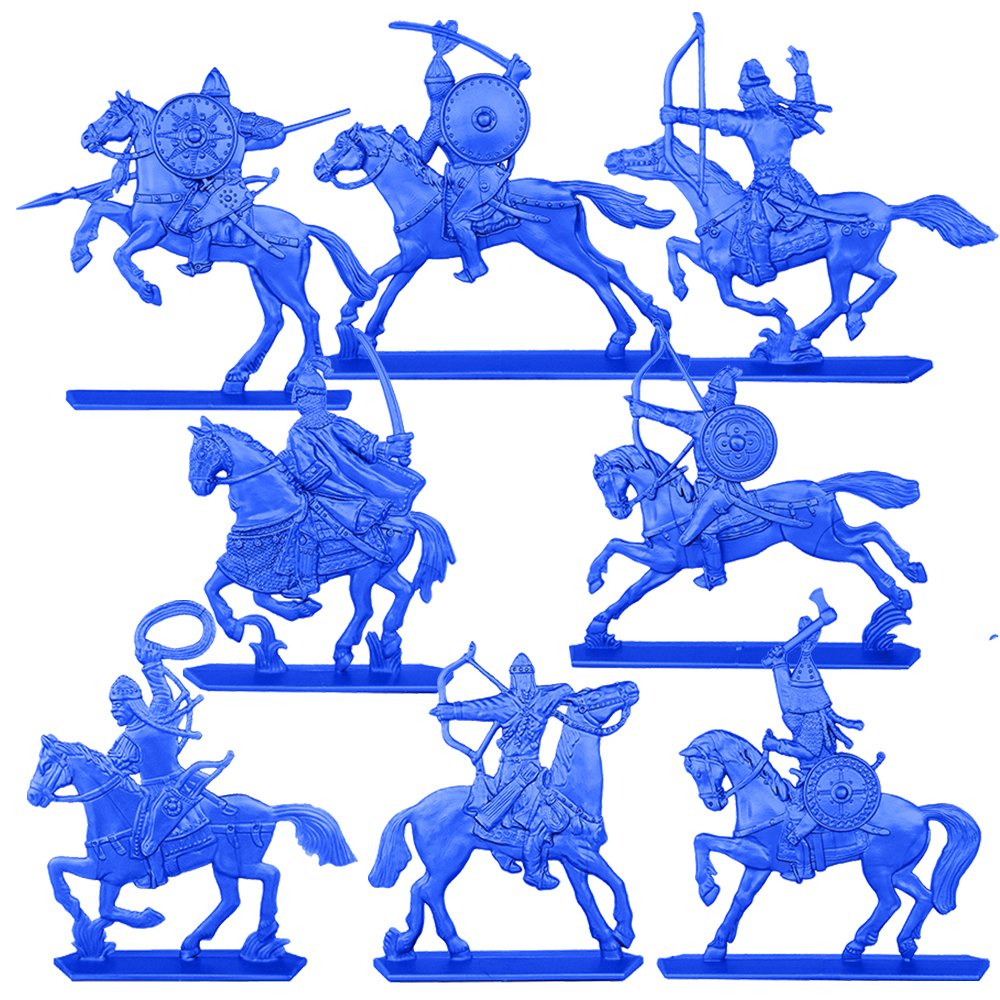 Набор солдатиков Воины и Битвы Конные половцы цвет синий - фото 2