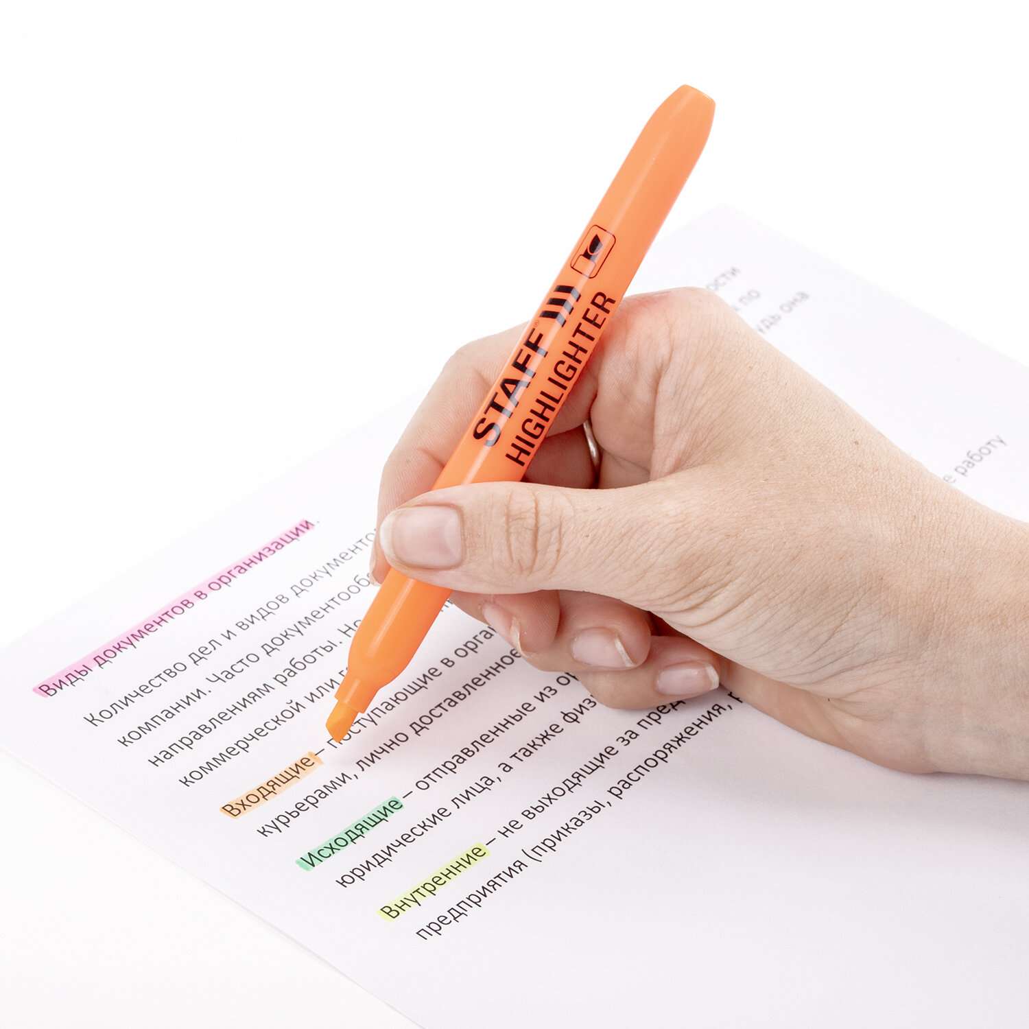 Текстовыделители Staff маркеры набор неоновые 6 цветов линия 1-3 мм - фото 2