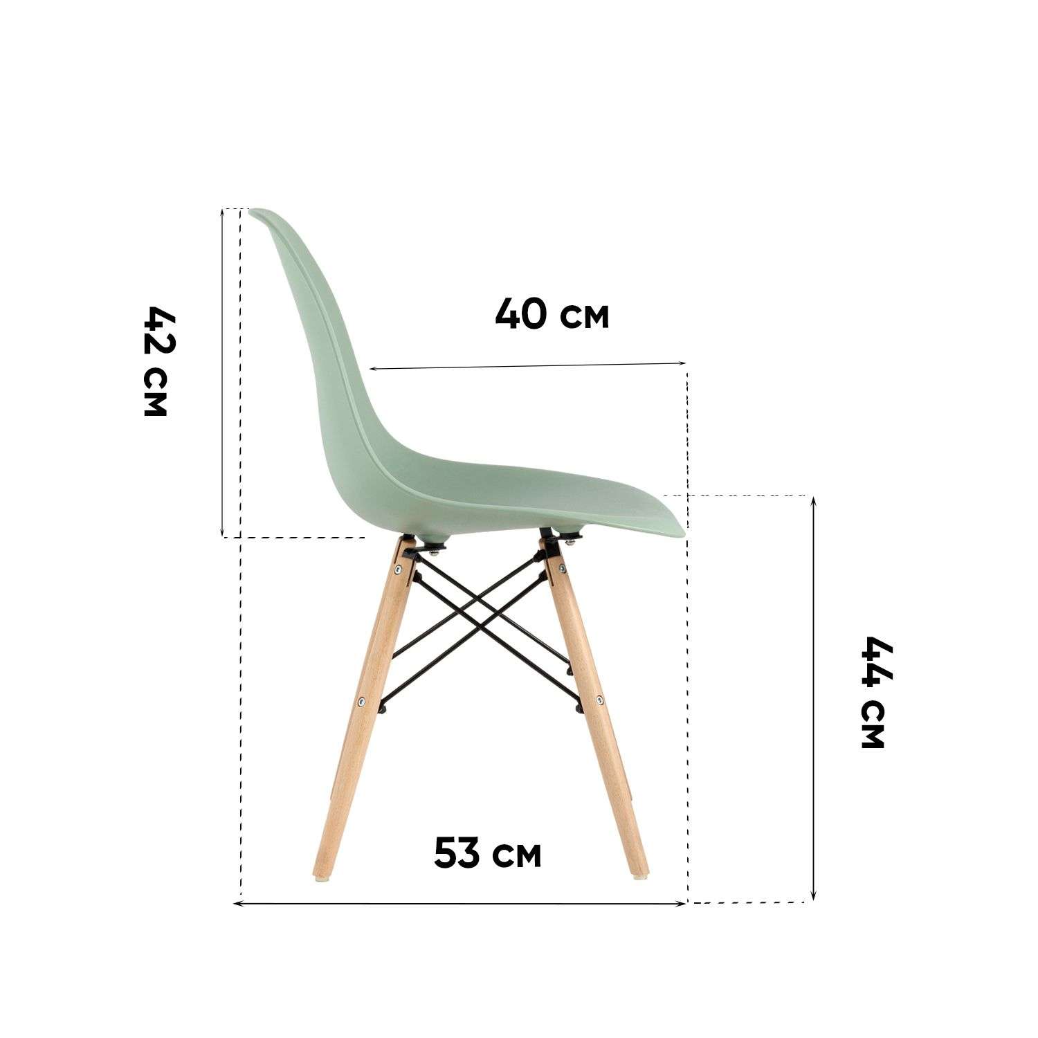 Комплект стульев Stool Group DSW Style оранжевый - фото 12