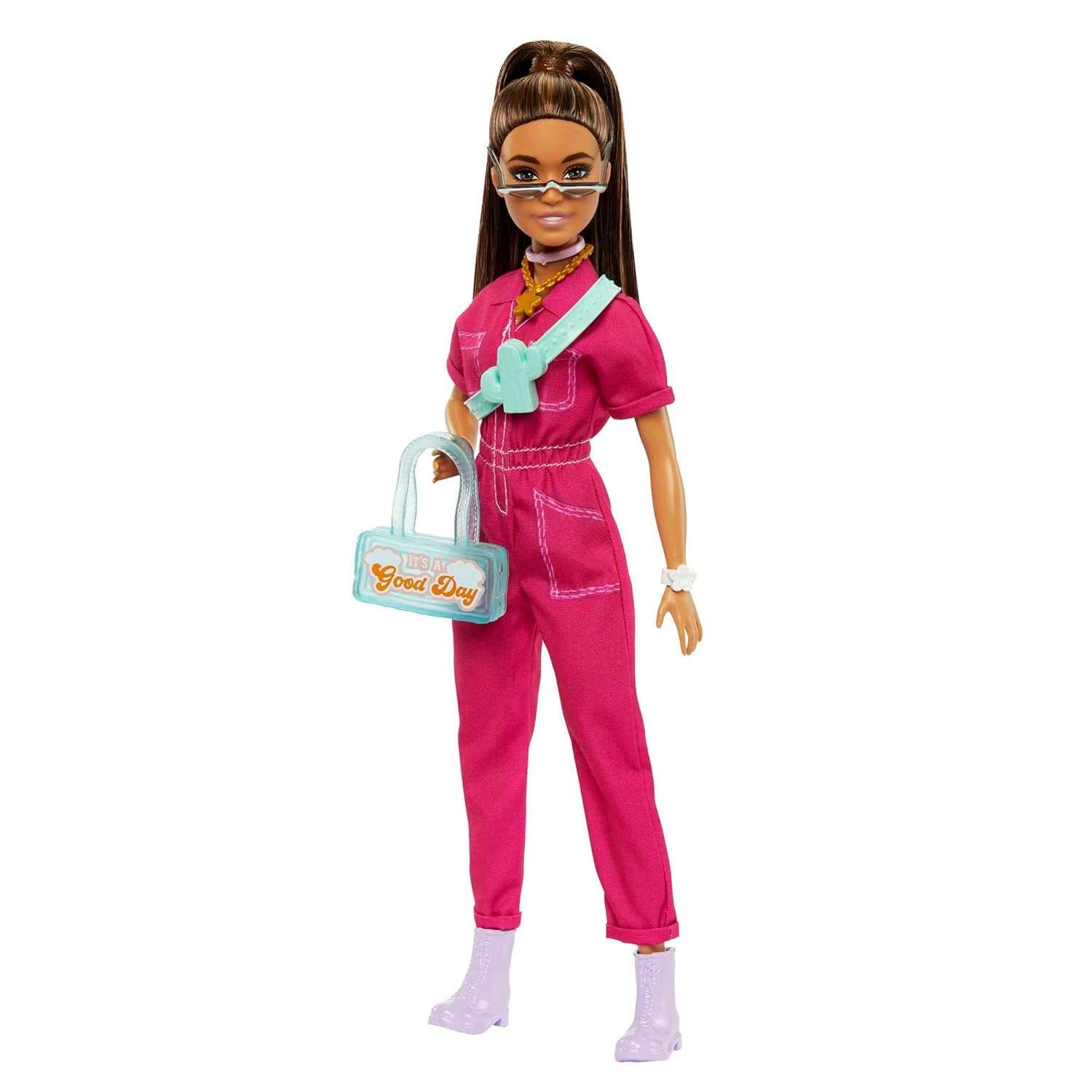 Кукла Barbie Day and Play Fashion Розово-голубой комбинезон HPL76 HPL76 - фото 1