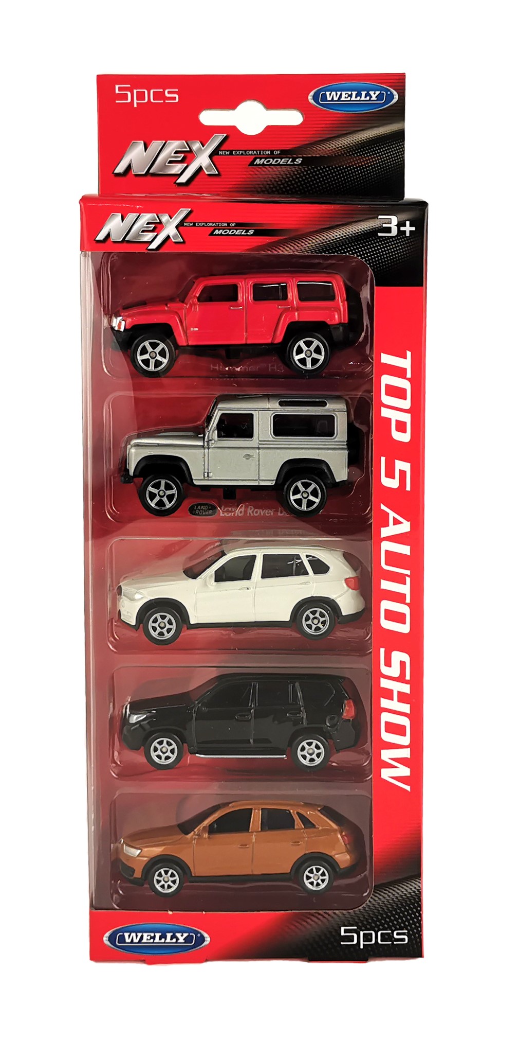 Набор WELLY Модели машин 1:60 Hummer H3 LR Defender BMW X5 Toyota LC Prado  Audi Q3 купить по цене 1979 ₽ в интернет-магазине Детский мир