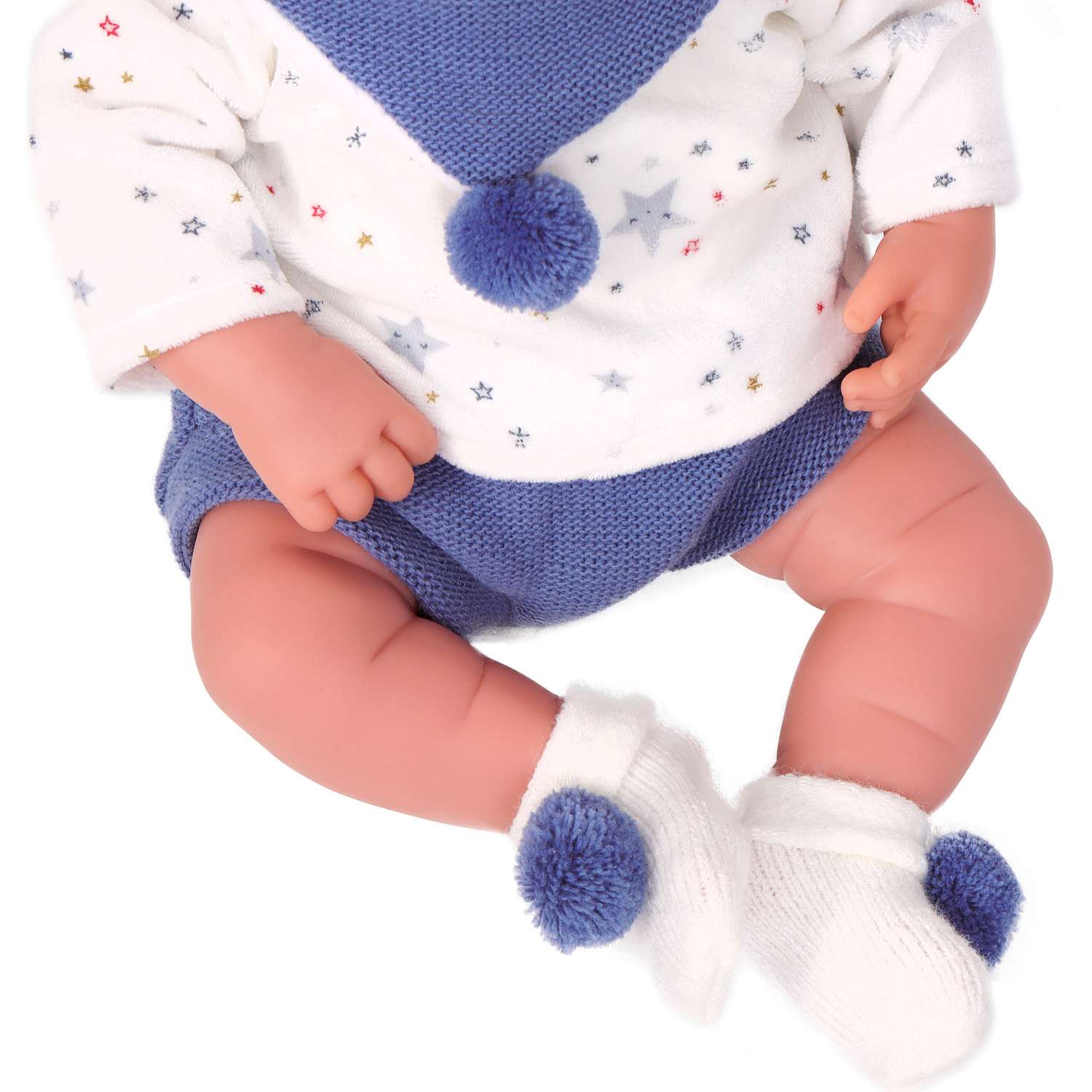 Кукла младенец Antonio Juan Реборн Пол в синем 40 см мягконабивная 3303 - фото 8